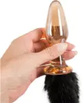 glass plug with tail